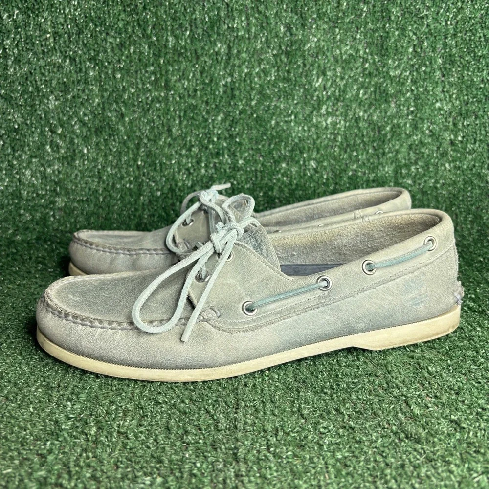 Timberland Classic 2-Eye Boat Leather Casual‎ Deck Shoe Sea Foam Green Mens 10.5